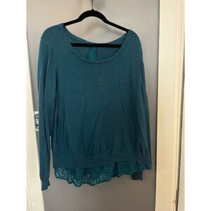 Torrid size 3 dark teal green blue sweater shirt top